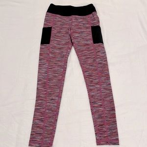 Mono B Women's Multicolor Elastic Waist Compression Leggings Size Small
